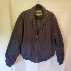 Vintage Urban Equipment Microfibre Jacket XL Navy Blue Zip Front Bomber Style